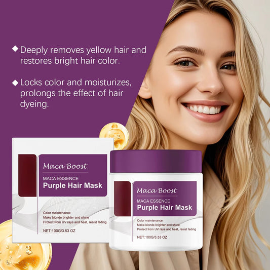 Magical Purple Hair Mask – Professional Toning Treatment for Blonde, Silver, Gray & Highlighted Hair to Eliminate Brass and Yellow Tones