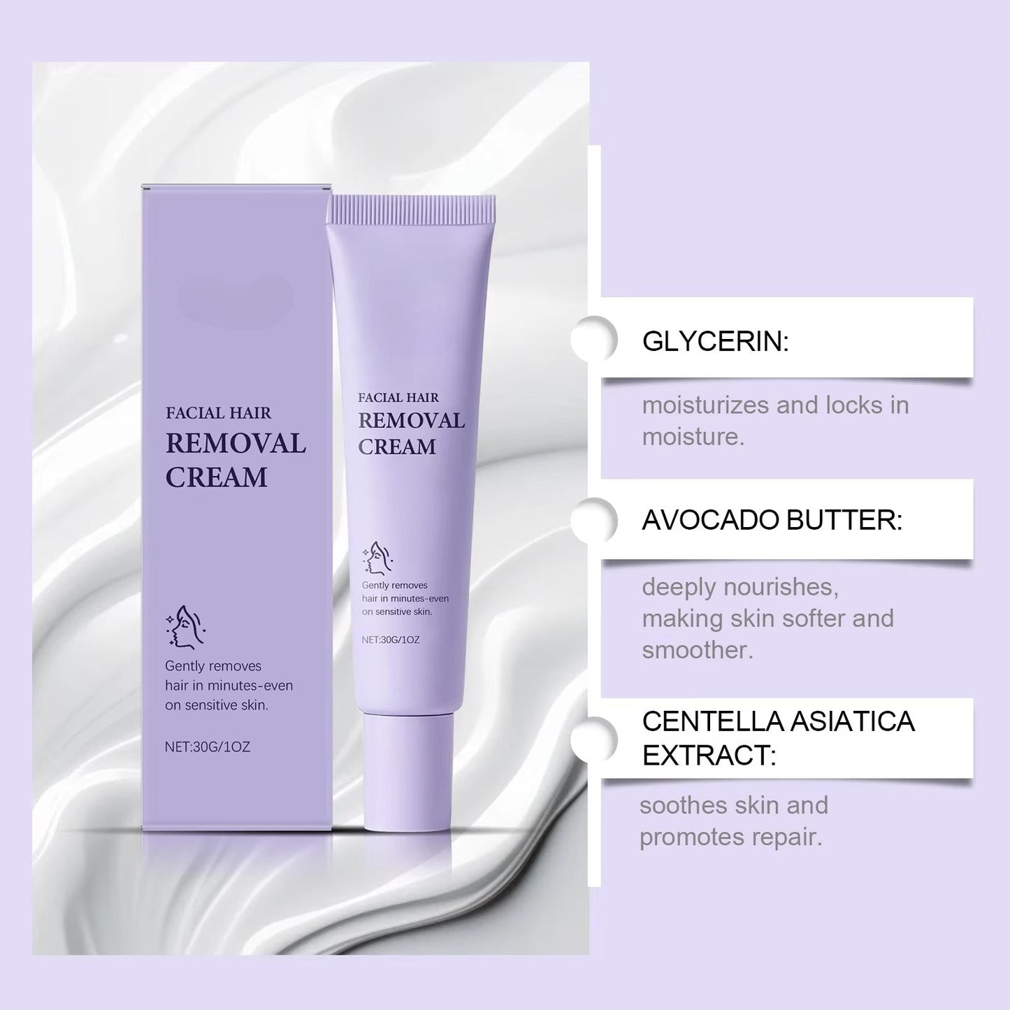 SmoothSilk Painless Hair Removal Cream – Fast, Gentle & Whitening Formula for Lip, Underarm & Sensitive Skin